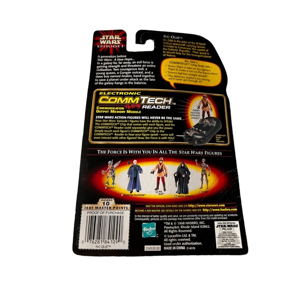 Star Wars, Ric Olie, Episode 1, CommTech Action Figure 1998 - Picture 2 of 5